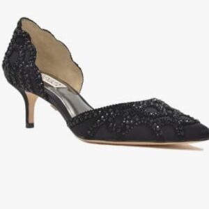 Badgley Mischka Black Heels with Embellishments